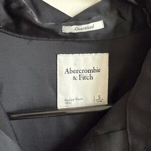 Long-Sleeve Oversized Satin Button-Up Shirt